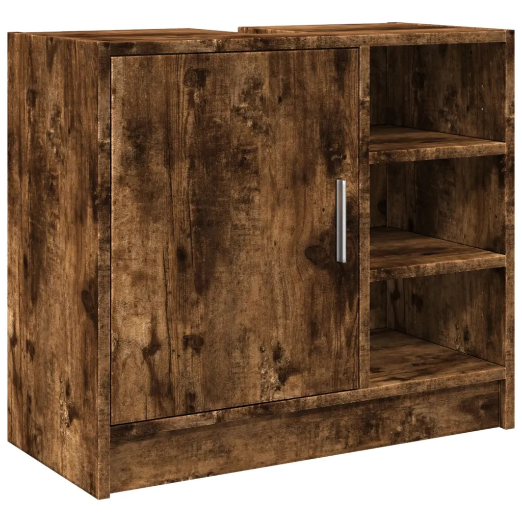 Mobile Lavabo | Armadio Lavabo Rovere Fumo 63x29x55 cm in Legno Multistrato