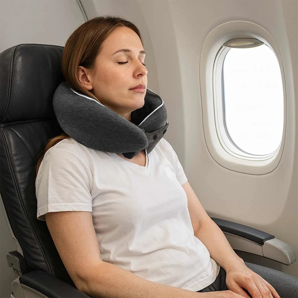 Cuscino da viaggio per il collo Grigio scuro Schiuma Memory CFW9630954