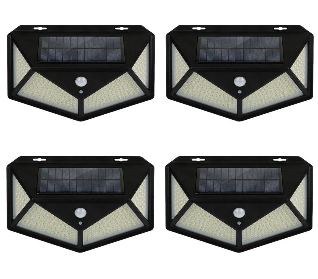 4Pz Lampada luce faretto faro esterno solare 300 LED sensore movimento HS-8010C