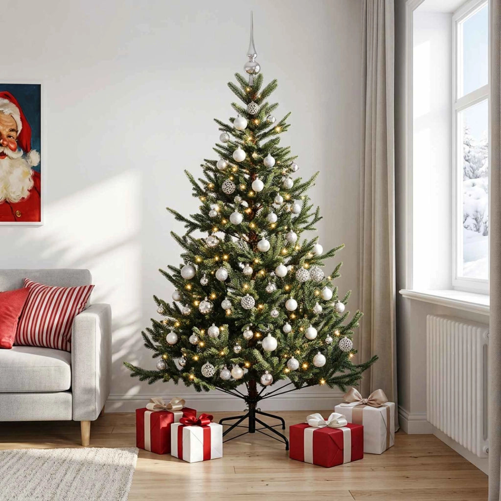 Albero di Natale artificiale con palline 180 cm 300 LED 3466959