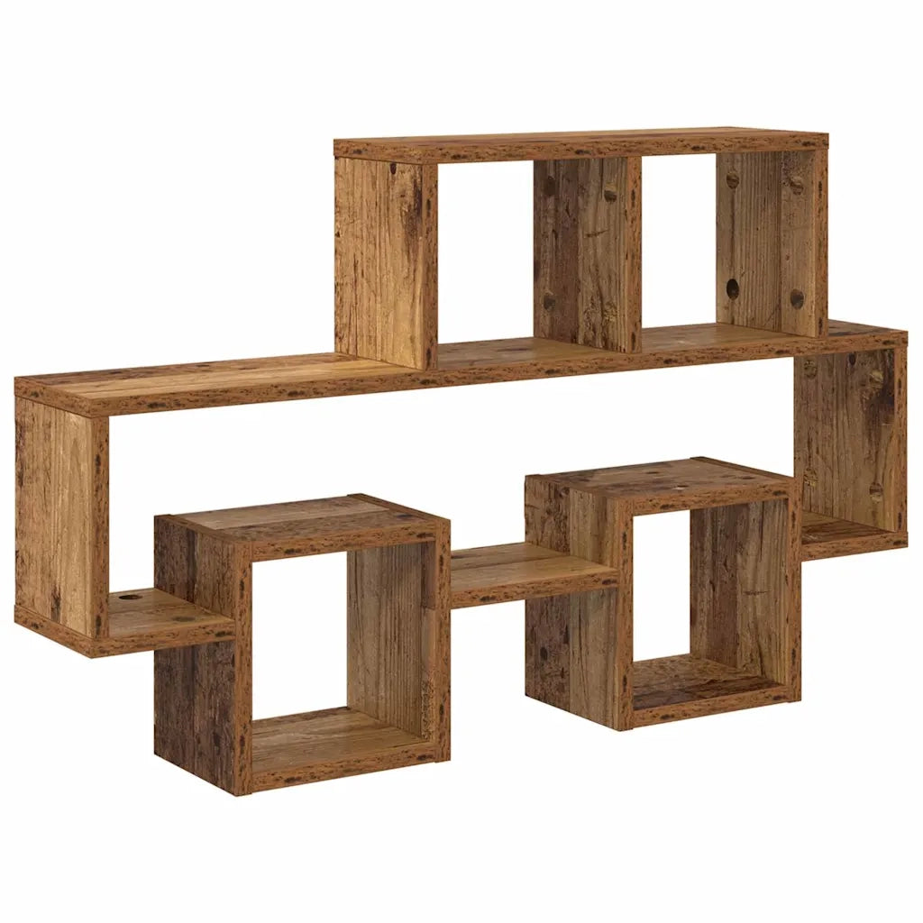 vidaXL Scaffale da parete Legno vecchio 82 x 15 x 51 cm