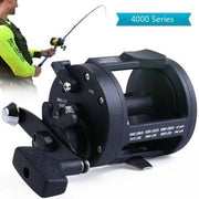 Trade Shop - Mulinello Da Pesca A Traina Tamburo Per Acqua Salata Mano Destra Tssd 4000l -