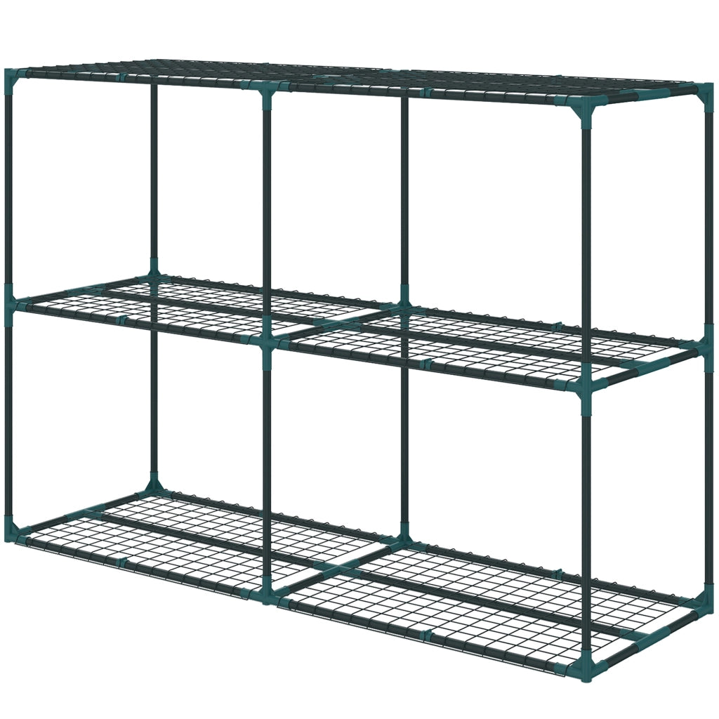 Scaffale per Piante 3 Livelli ¨C Zephmum ¨C Verde 143x48x100 cm