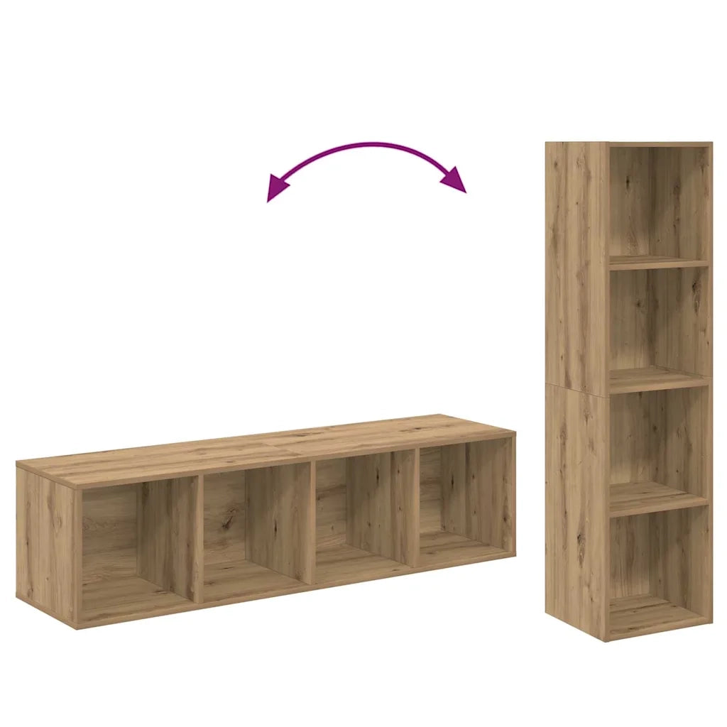 vidaXL Set mobile TV 2 pcs rovere artigianale 37 x 37 x 142.5 cm