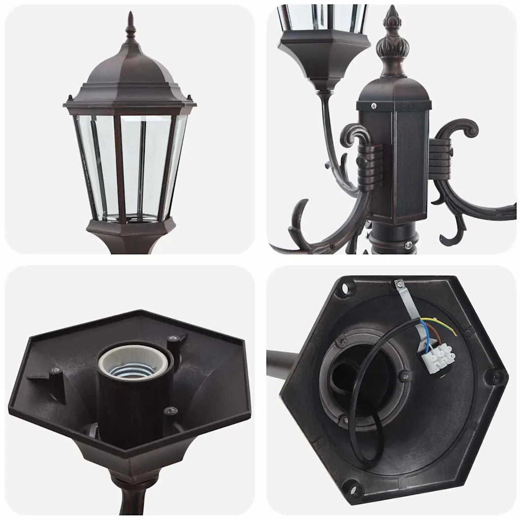 Luce da Giardino Bronzo 57 x 49 x 241 cm Alluminio e vetro CFW1821003
