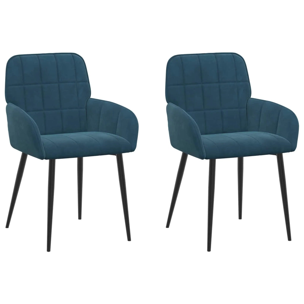 Sedie da pranzo 2 pcs Velluto (V) Blu 56,5 x 50 x 86 cm 42034278