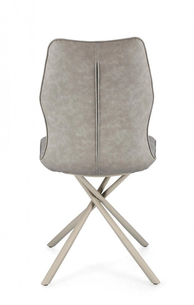 Set 2 Sedie 50x66x94h cm Kepler Pu Tortora