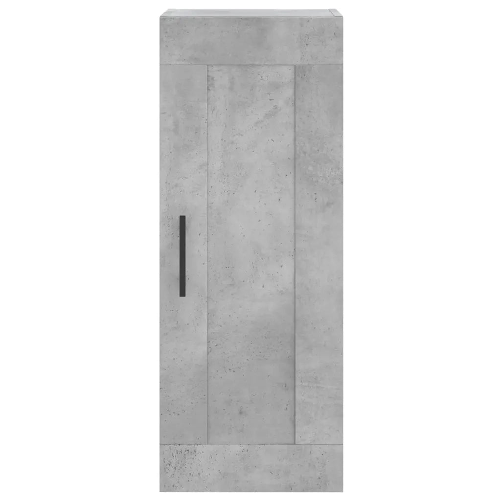 Mobile a Parete Grigio Cemento 34,5x34x90 cm Legno Multistrato 830528