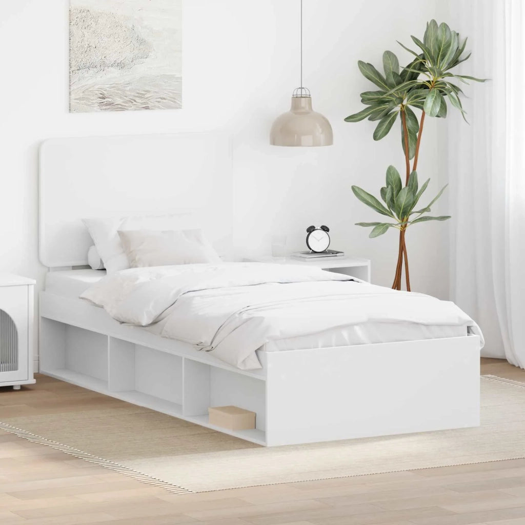 Struttura del letto Bianco 75 x 190 cm Pino massello 3412551