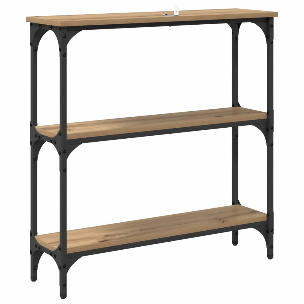 Tavolo consolle Rovere artigianale 75 x 22,5 x 75 cm