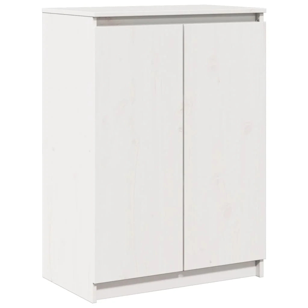 Buffet credenza cassettiera armadio mobile contenitore organizer per cucina soggiorno salotto 60 x 36 x 84 cm legno massello di pino bianco 02_0030375
