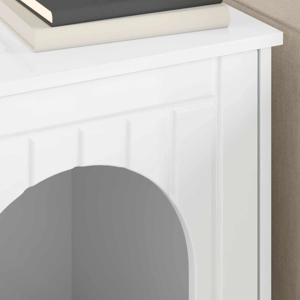 Casa per Gatti Bianco Lucido 53 x 52 x 62 cm Legno multistrato