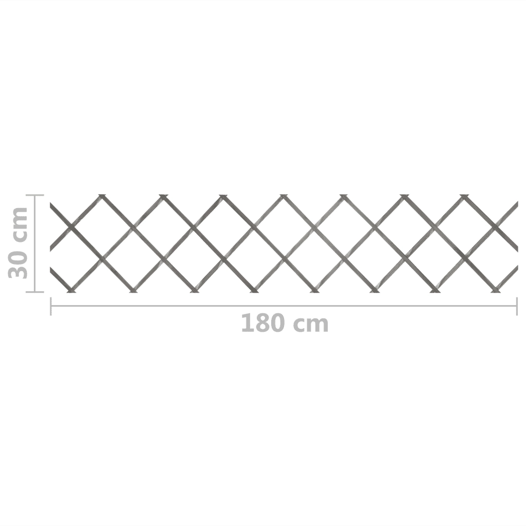 Recinzione da Giardino | Recinzione a Traliccio 5 pz in Massello Abete Grigio 180x30 cm