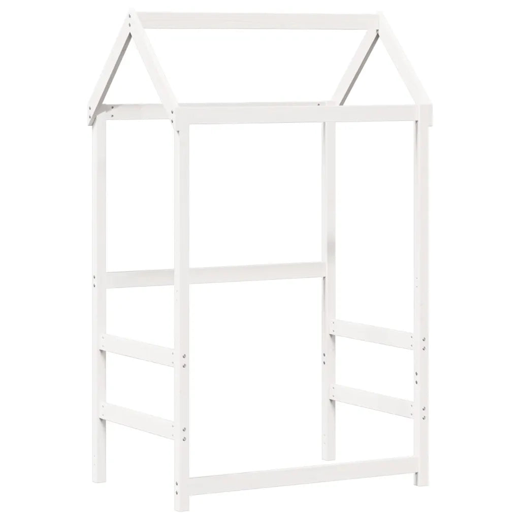 Set Dormeuse e Panca con Tetto Bianco 80x200cm Massello Pino 3282271