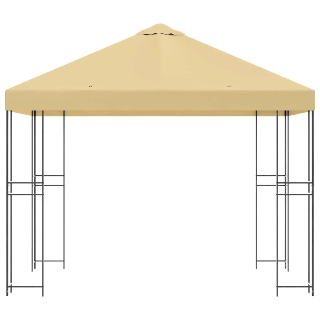 Gazebo 3 x 3 m Crema Poliestere e Acciaio 190 900326