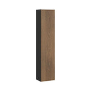 Colonna bagno SAVIA 140 cm marrone e nero – 1 porta e ripostigli