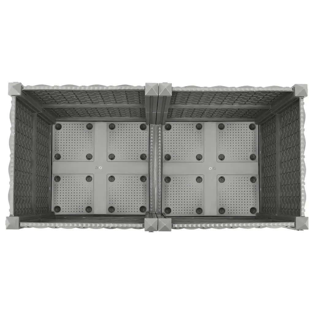 Fioriera Rialzata-Vaso da Esterno-Fioriera Elevata 80x40x38 cm in Polipropilene 328044