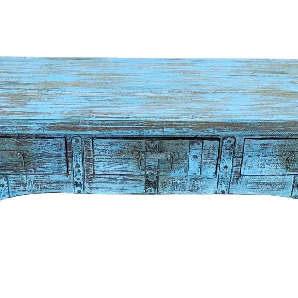 Mobile basso artigianale in legno 165-175x45x57h cm