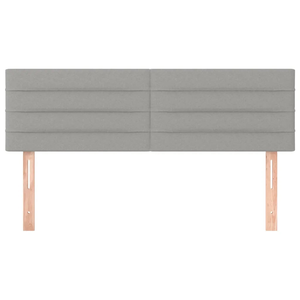 Testiere 2 pz Grigio Chiaro 72x5x78/88 cm in Tessuto
