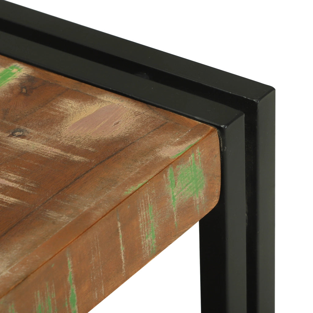 Tavolino da caffÃ¨ Multicolore 120x50x38 cm in Legno Massello di Recupero