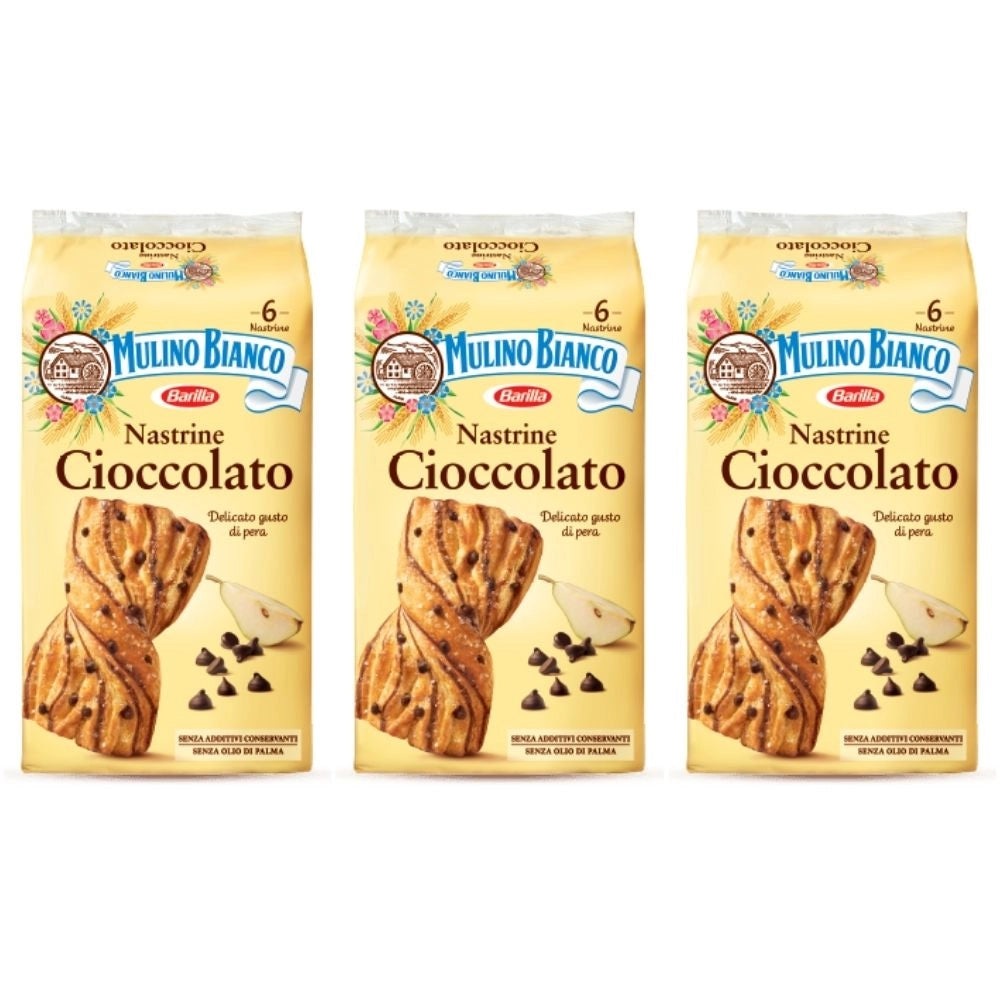 Mulino bianco nastrine con gocce di cioccolato 3 confezioni da 240 gr