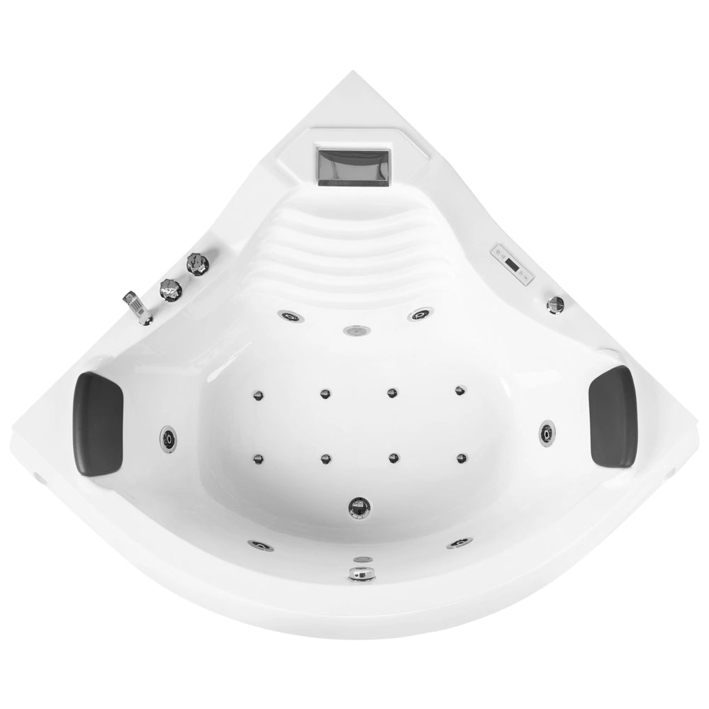 Vasca idromassaggio in acrilico sanitario bianco con altoparlante Bluetooth LED 210 x 145 cm
