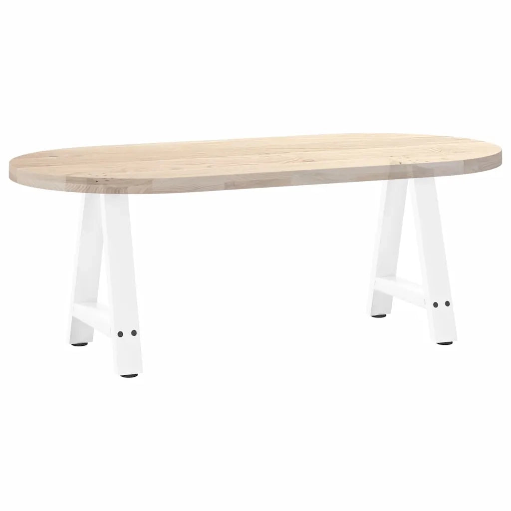 Gambe per Tavolino da Caffè a Forma di A 2 pz Bianche 50x(42-43) cm Acciaio 4012833