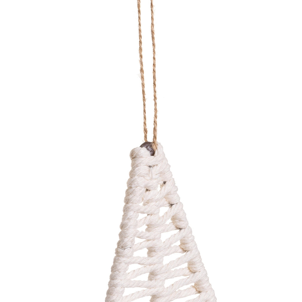 Albero decorativo in cotone intrecciato bianco 8x01x13h