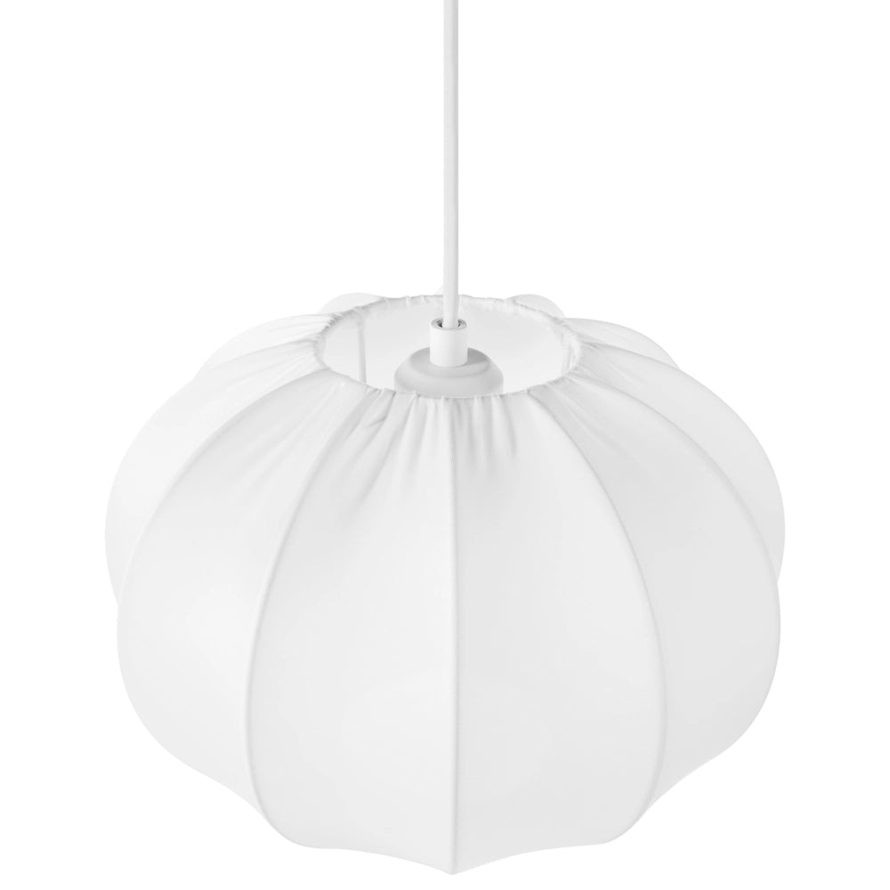 Lampada a sospensione con paralume in nylon bianco Design moderno Luce per il soggiorno