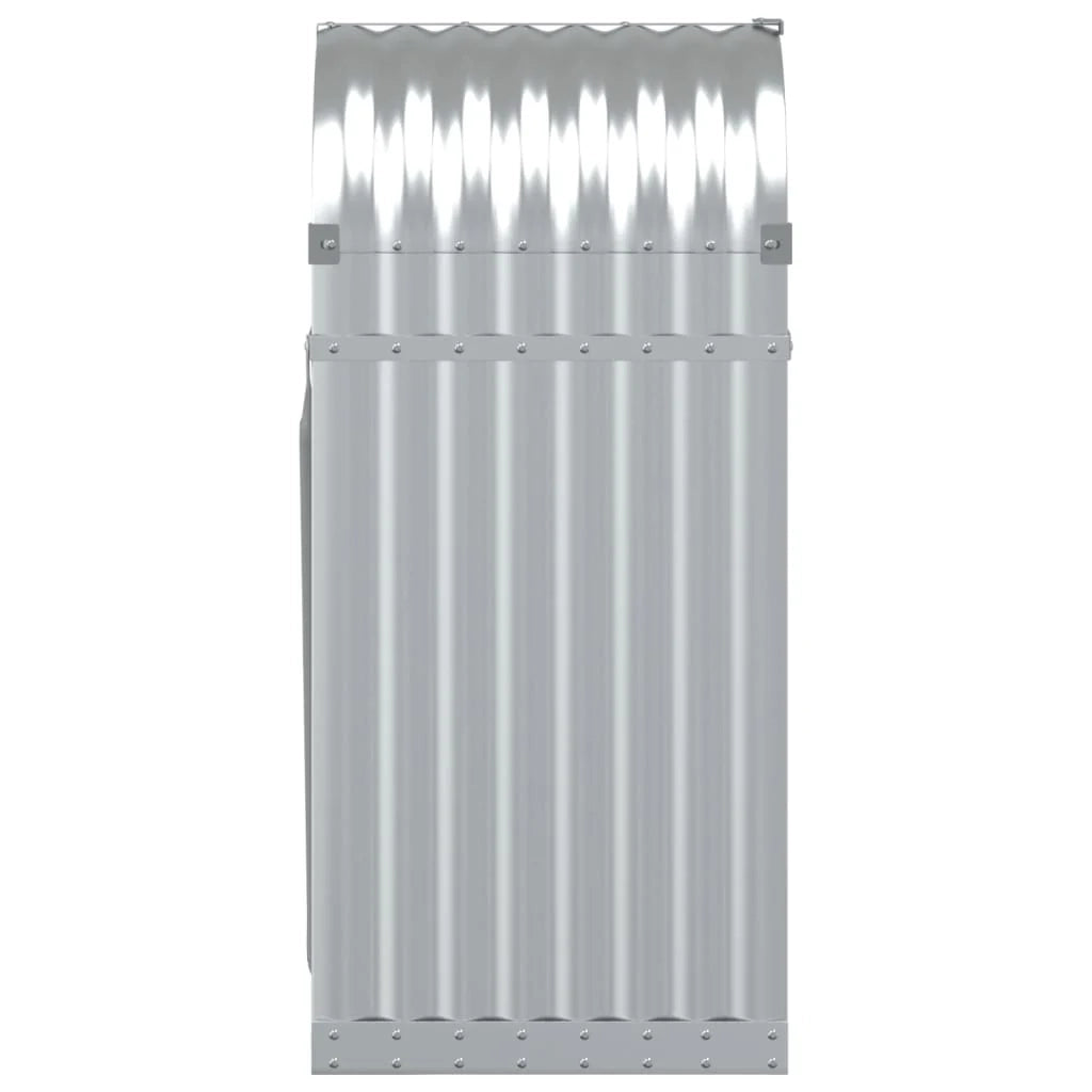 Portalegna argento 40 x 45 x 100 cm acciaio zincato Argento 02_0043795