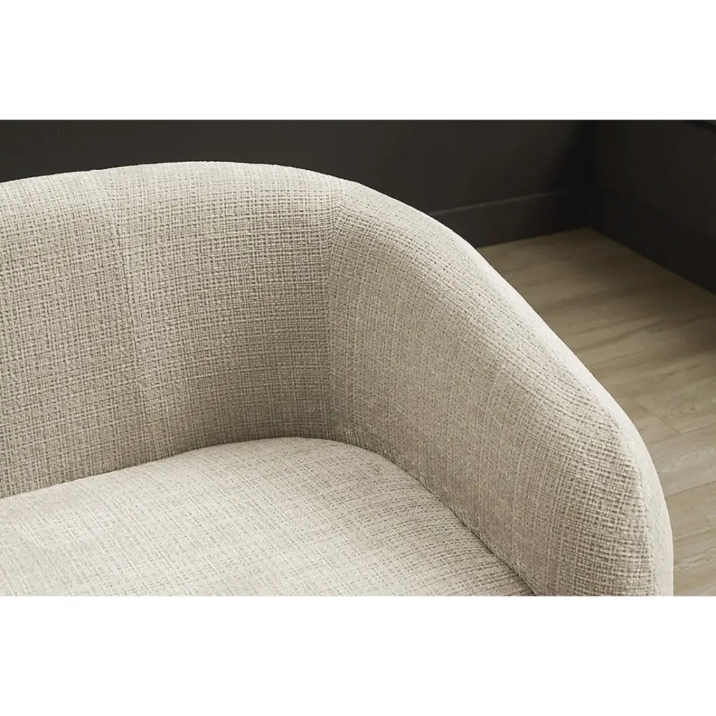 Divano retto NUAGE bianco – Divano design in tessuto di ciniglia