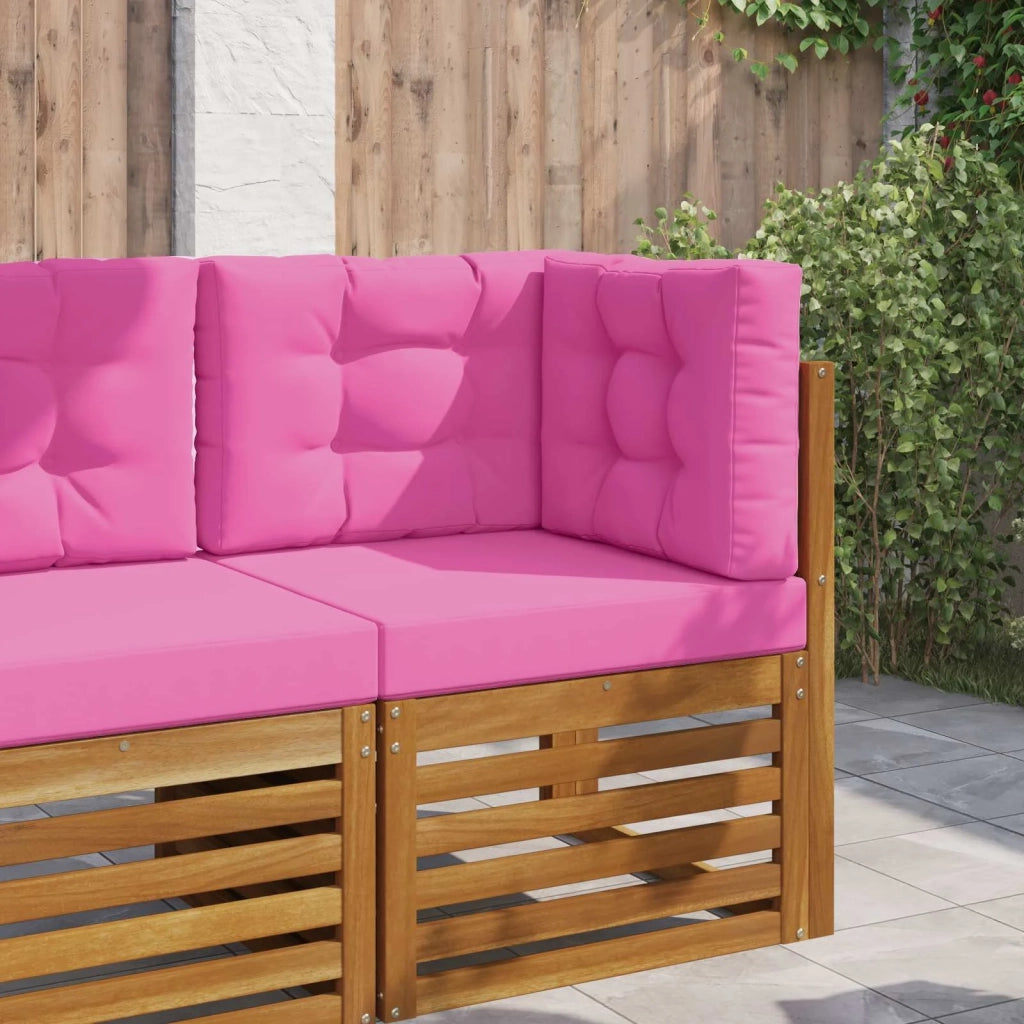 Cuscino per divano da esterno 3 pcs Rosa Poliestere 900776