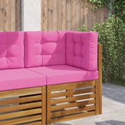 Cuscino per divano da esterno 3 pcs Rosa Poliestere 900776