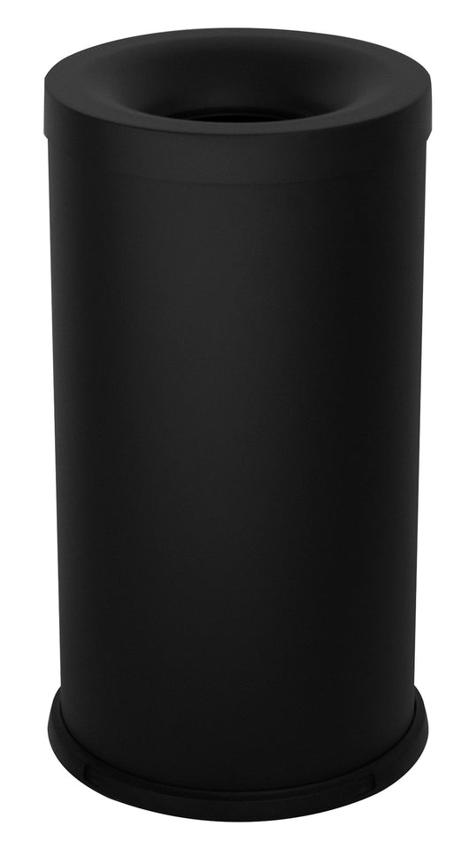 Pattumiera Gettacarte Ø31xh60 cm Autoestinguente In Acciaio Verniciato Nero