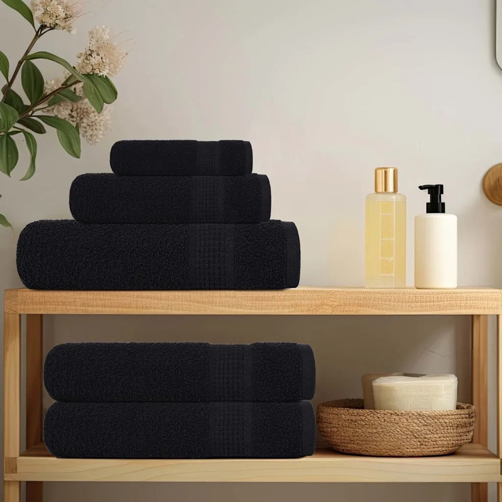Asciugamani FROGN 10 pz | Teli per bagno Nero 30x30 cm 360 g/m2