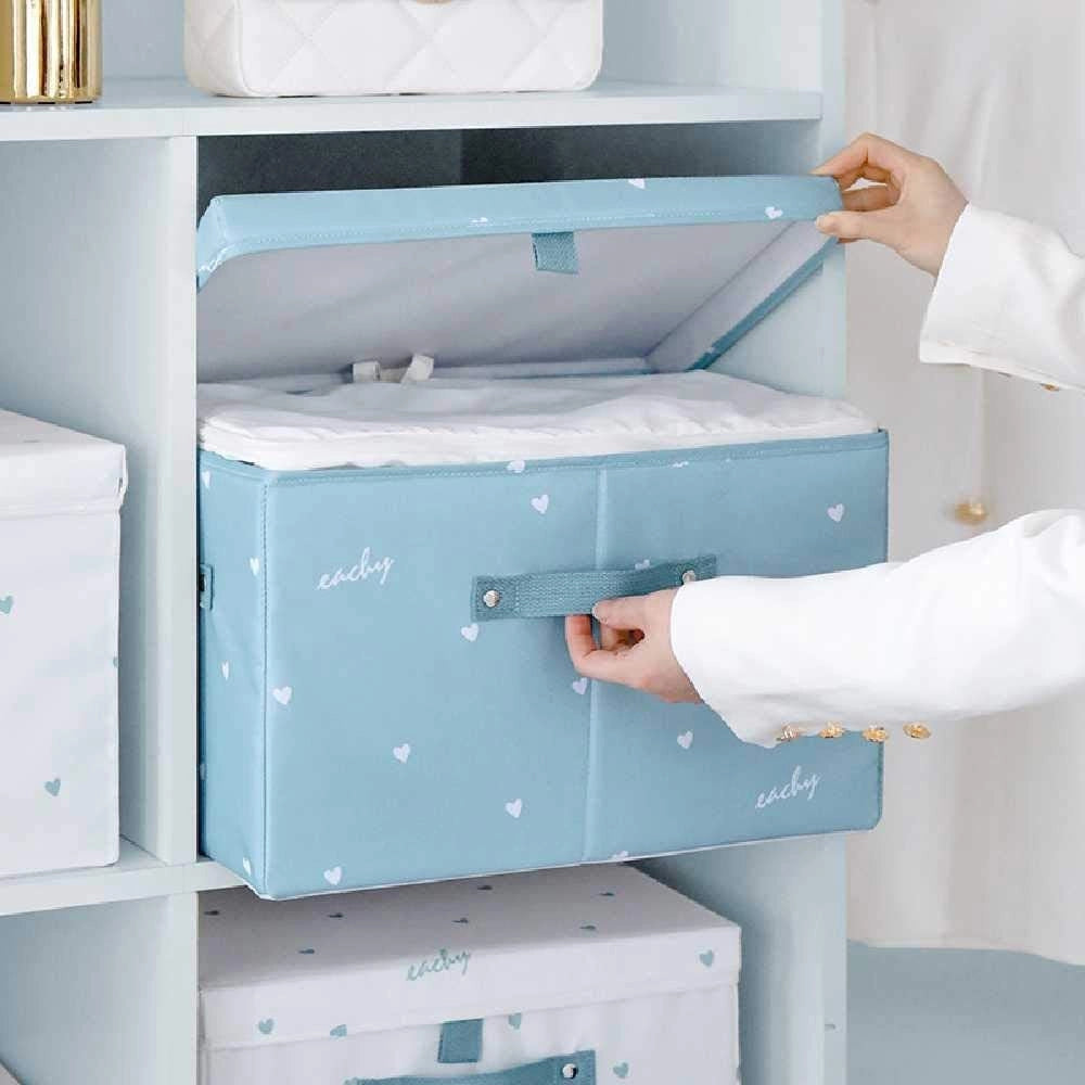 Trade Shop - Box Scatola Salvaspazio Armadio Contenitore Porta Oggetti Organizer 35x30x20 Cm -
