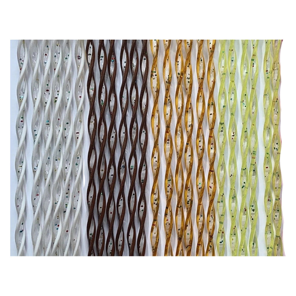 TENDA ELICOIDALE 'LUNA' cm. 100 x 220 - avana/traspar.  - MADE IN ITALY