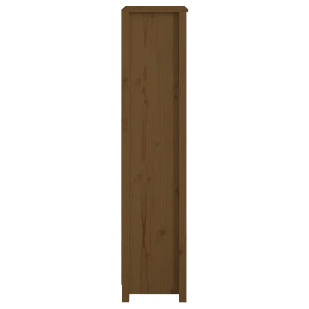 Libreria Marrone Miele 50x35x154 cm in Legno Massello di Pino
