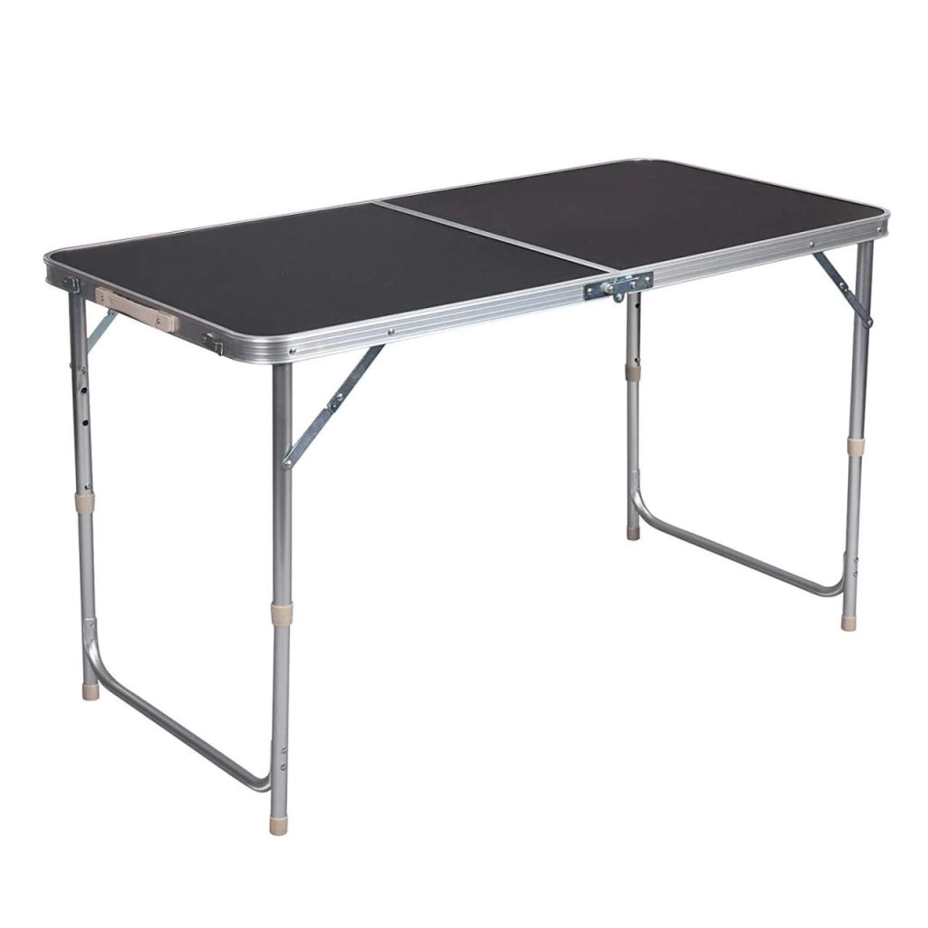 Tavolo da campeggio tavolo pieghevole regolabile 120 cm nero 19_0000974