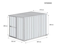 Casetta Box da Giardino in Lamiera di Acciaio Porta Utensili 175x307x182 cm Enaudi Legno