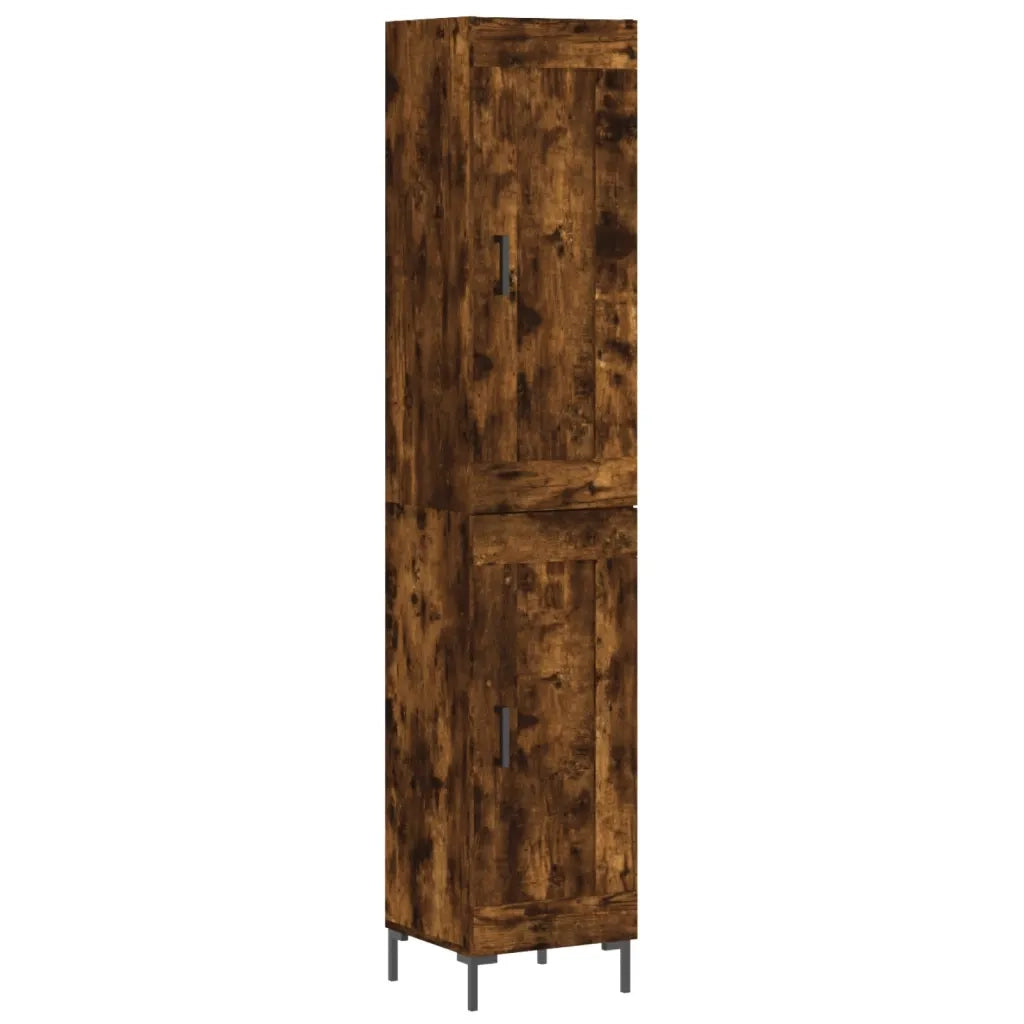 vidaXL Credenza Rovere Fumo 34,5x34x180 cm in Legno Multistrato