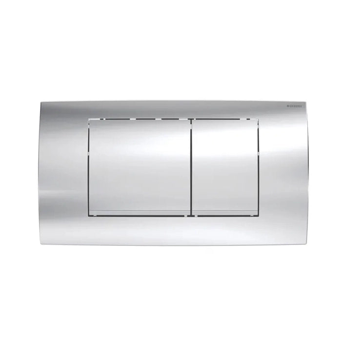 PLACCA DI COPERTURA 2 TASTI PER CASSETTA 110700 NEW- Placca:Cromo luc/prof:Cromo sa- GEBERIT- pezzi 1