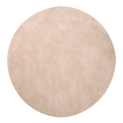 Tappeto in lana beige 140 cm tuftato a mano rotondo design decorativo