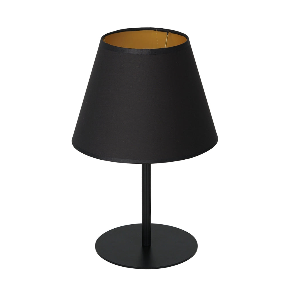 Lampada da tavolo nera 33 cm interno oro Arden E27 Luminex