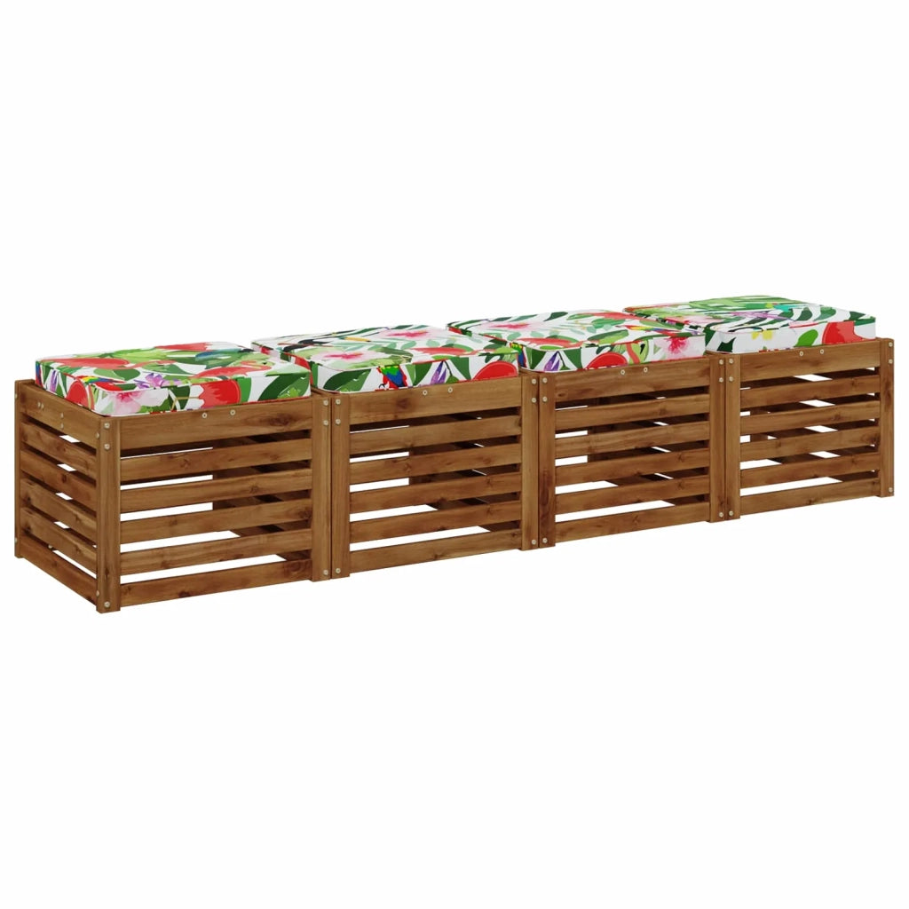 Cuscini per Sedia in 4 Pezzi VUGHT 4 pcs 100% Poliestere 946285