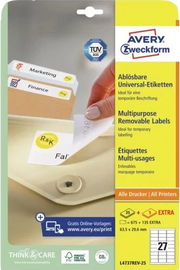 ORIGINAL AVERY Zweckform Etichette L4737REV-25 Ablösbare Etiketten