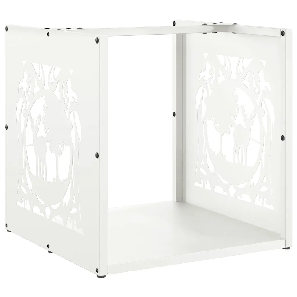 Rastrelliera per Legna da Ardere Bianca 40x40x40 cm CFW7632841