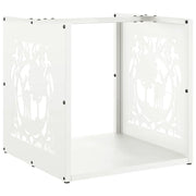 Rastrelliera per Legna da Ardere Bianca 40x40x40 cm CFW7632841