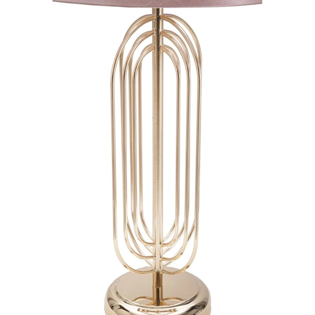 Lampada da Tavolo VKH139, Rosa, Metallo, 28x28x55 cm