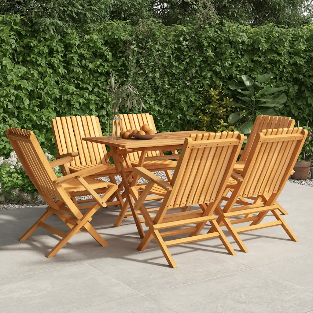 Sedie da Giardino Pieghevoli 6pz 61x67x90cm Legno Massello Teak 3155056